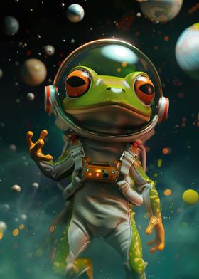 Cute Frog Space Adventurer