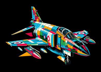 F4 Phantom II wpap pop art