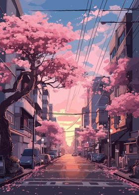 Japanese Street Sakura