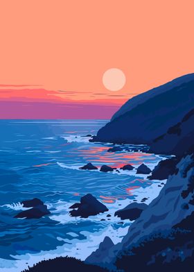 Big Sur Sunset California