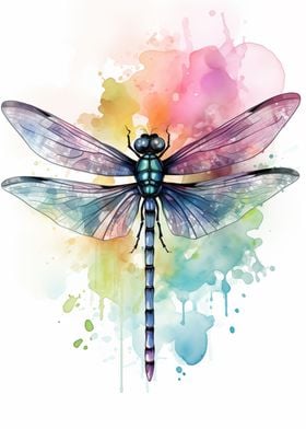 Watercolor Dragonfly 