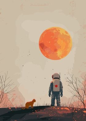 Red Moon and his Cat