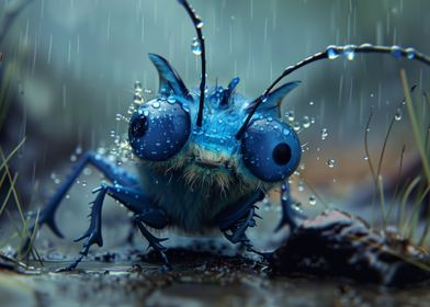 Insect Blue Cricket Rain