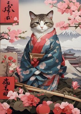 Cute Japanese Cat Lady