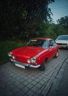 Beautiful red Fiat 