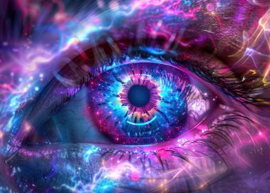 Neon Cosmic Eye