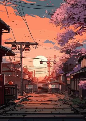 Japanese Street Sakura