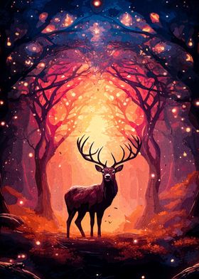 landscape deer animal