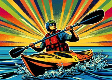 Kayak wpap pop art vintage