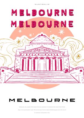 Melbourne Big city poster