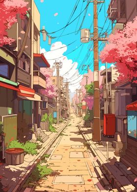 Japanese Street Sakura