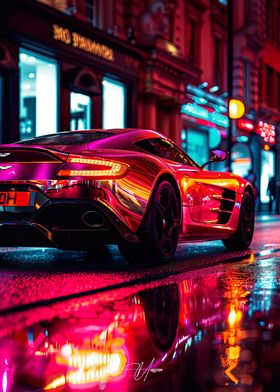 neon line Aston Martin One