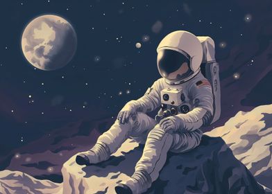 astronaut  far from earth