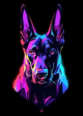 Dog Animal Neon Pet Friend