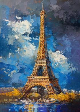 Eiffel Tower Paris in Oil