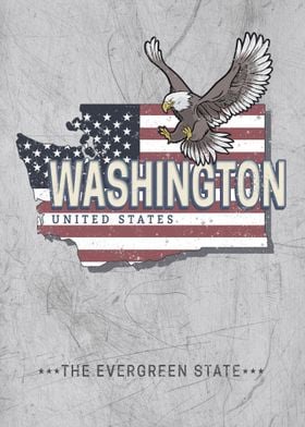 Washington State Map USA