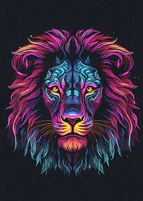 Lion Art Vintage