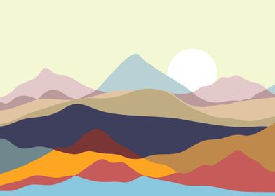 Mountain colors design