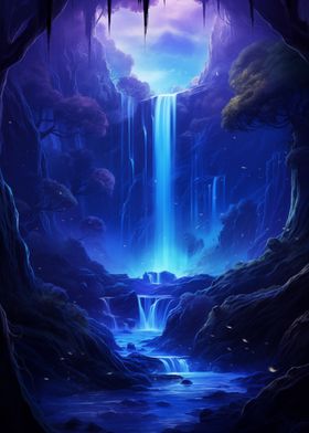 Waterfall Landscape Art