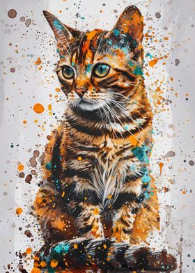 Cat Watercolor Animal