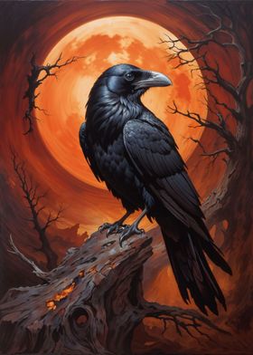 Moonlit Raven