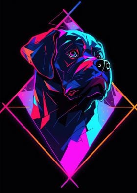 Dog Animal Neon Pet Friend