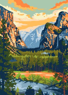 Yosemite California Art