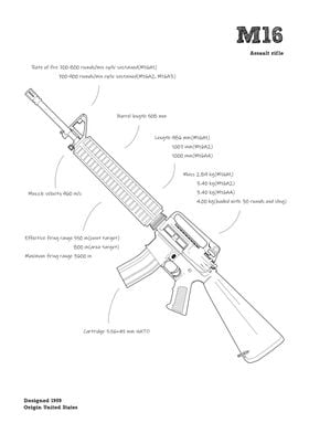 M16 CoD weapon gun rifle