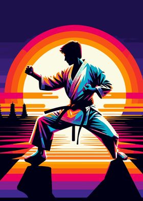 Karate wpap sunset  