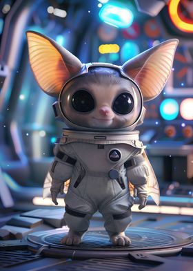 Adorable Astronaut Bat