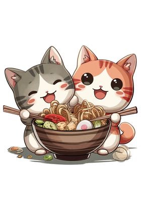 Cat Ramen Japanese Cute