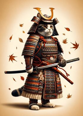 Samurai Cat Standoff