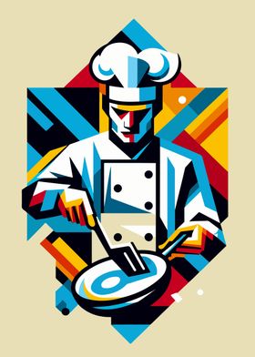 chef wpap pop art