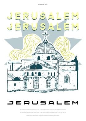 Jerusalem big city poster