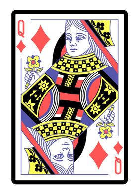 Queen of Diamonds Card