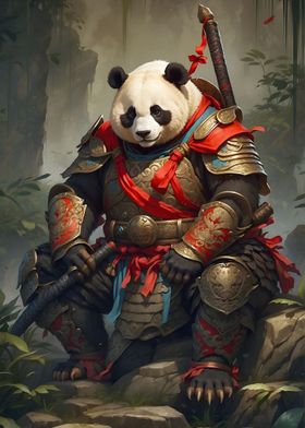 Panda Warrior Samurai