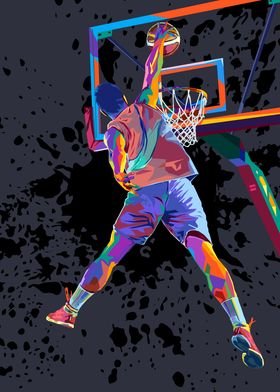player basketball pop art