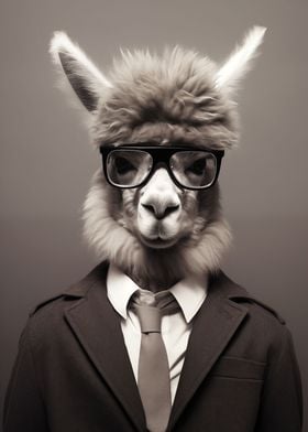 Alpaca in a suit