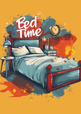 Bed Time Funny Sleep Art