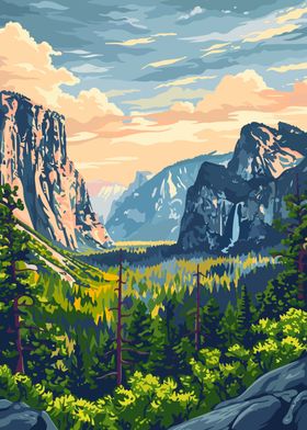 Yosemite Forest Nature Art