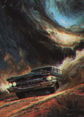 Car Through the Storm