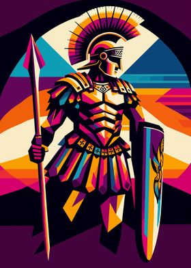 Roman Warrior wpap pop art