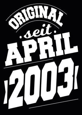 April 2003 21 Jahre