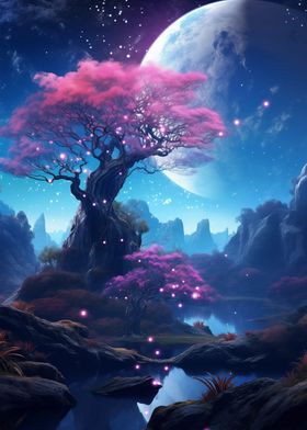 Galaxy Landscape Fantasy