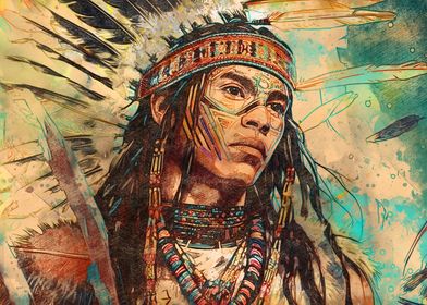 Native American Chief Art