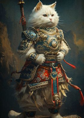 Cat Samurai Warrior Japan