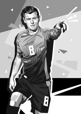 Toni Kroos Grey scale art