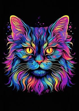 Vintage Neon Cat