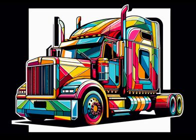 Tractor unit wpap pop art