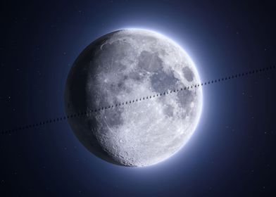 ISS Meets Moon